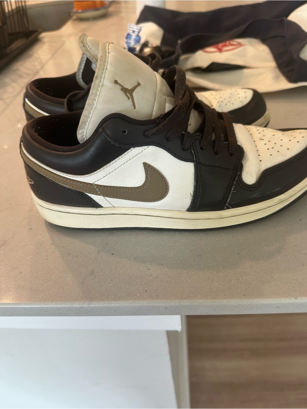 Jordan Low-Top Sneakers - Black, White & Brown